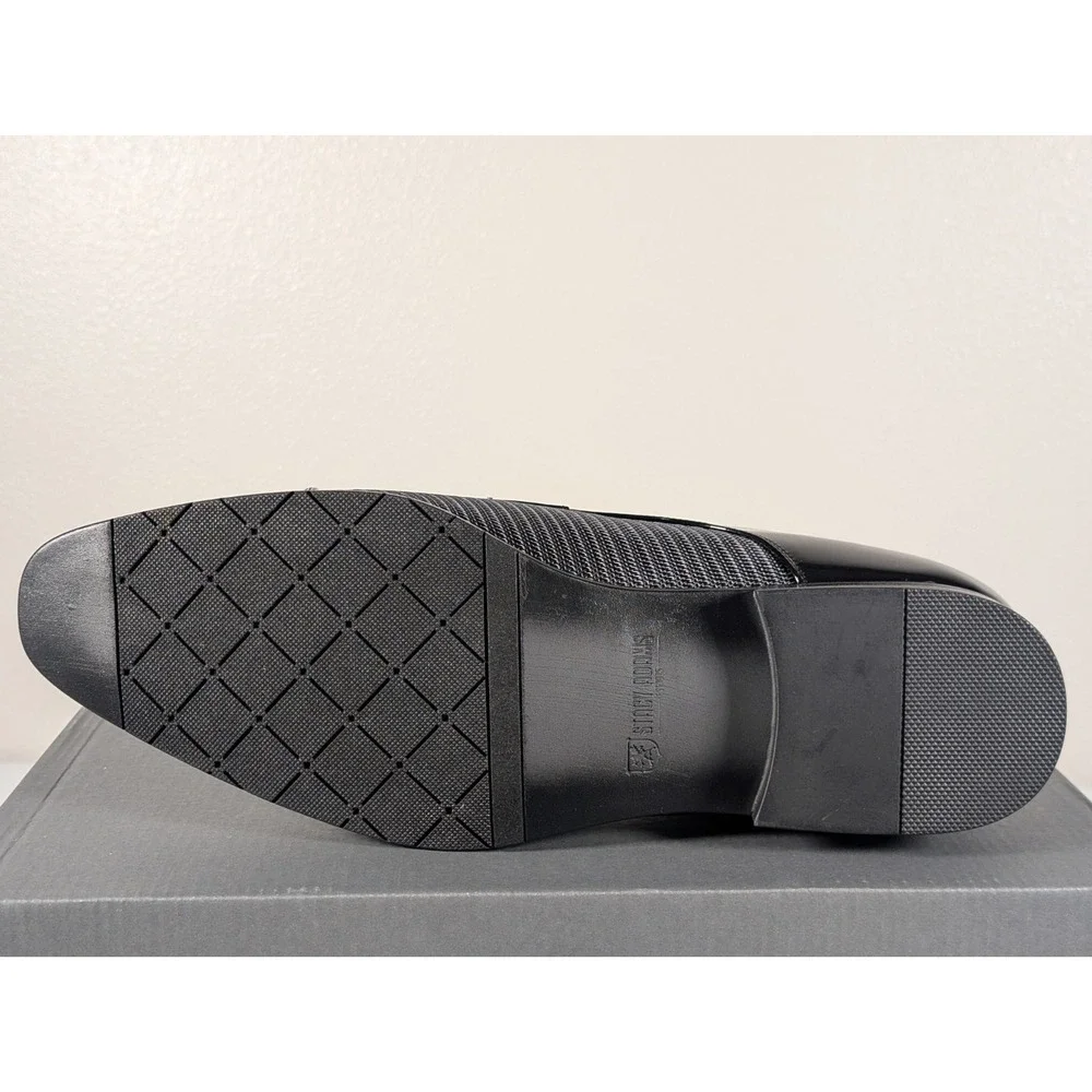 Stacy Adams Pharaoh Oxford Cap Toe Men's 13 WIDE Black Dress Shoes 25530-001